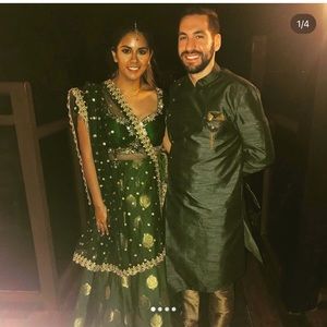 Beautiful green indian garments.